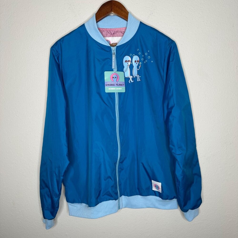 NWT Strange Planet bomber Jacket Windbreaker Sz M - Picture 9 of 11